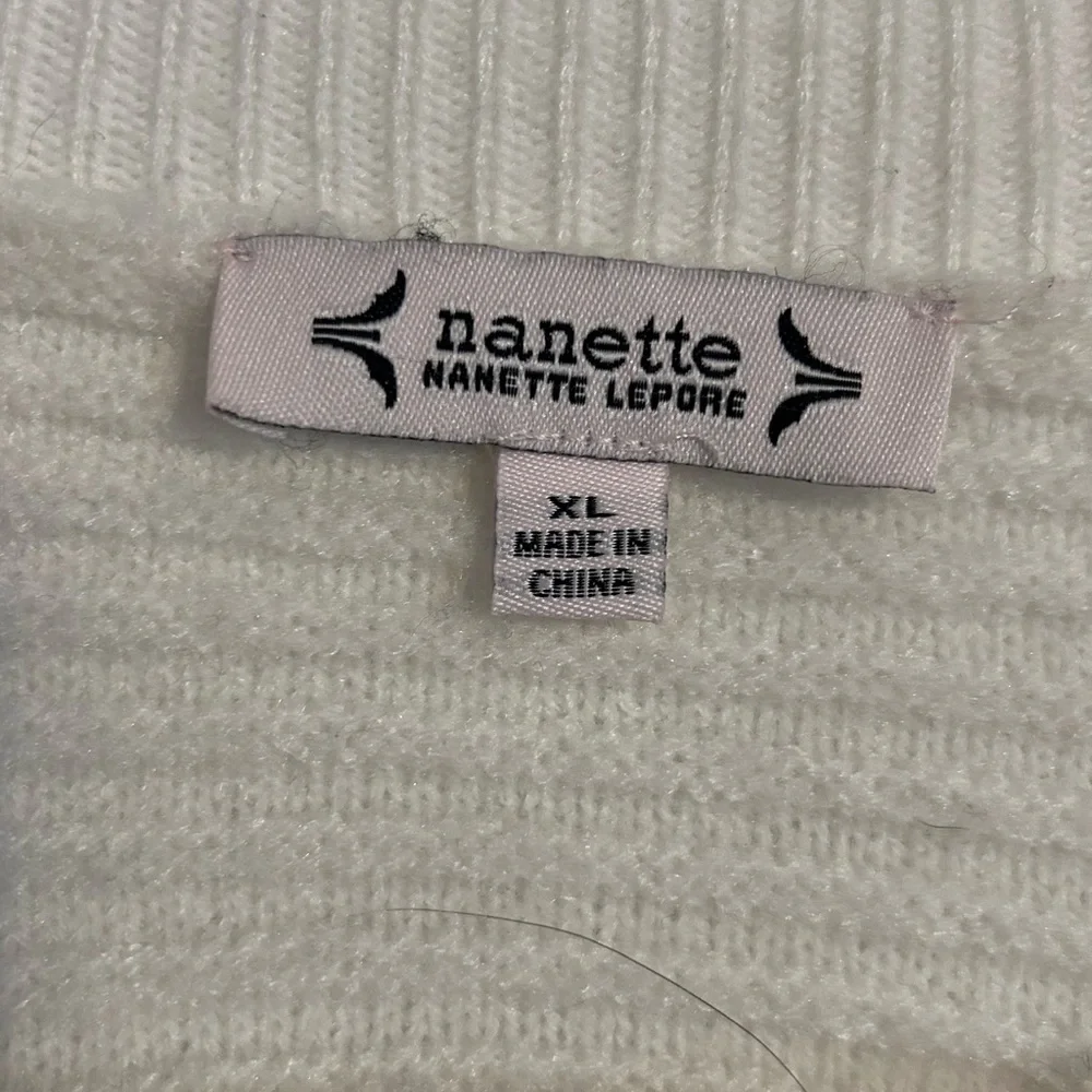 Nanette Lepore | Black and Cream Textured Sweater | Size XL - Picture 3 of 6